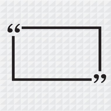 Tırnak işareti konuşma balonu işareti simgesi illüstrasyon tasarımı