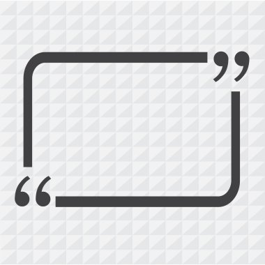 Tırnak işareti konuşma balonu işareti simgesi illüstrasyon tasarımı