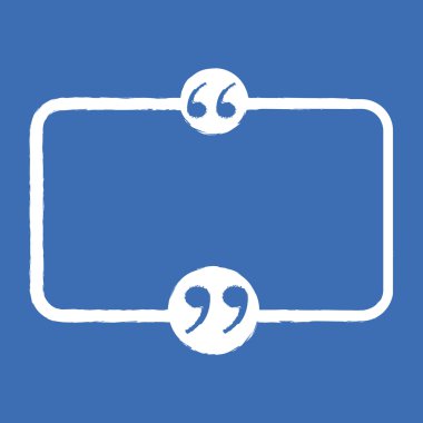 Tırnak işareti konuşma balonu işareti simgesi illüstrasyon tasarımı