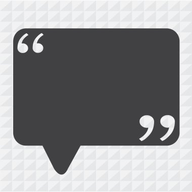 Tırnak işareti konuşma balonu işareti simgesi illüstrasyon tasarımı