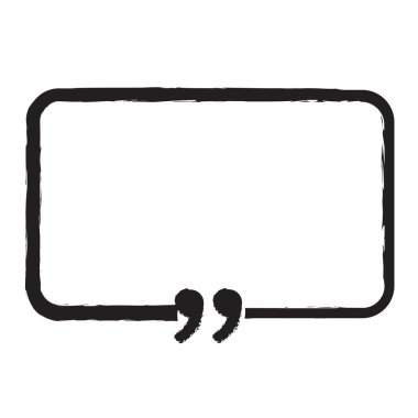 Tırnak işareti konuşma balonu işareti simgesi illüstrasyon tasarımı