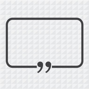 Tırnak işareti konuşma balonu işareti simgesi illüstrasyon tasarımı