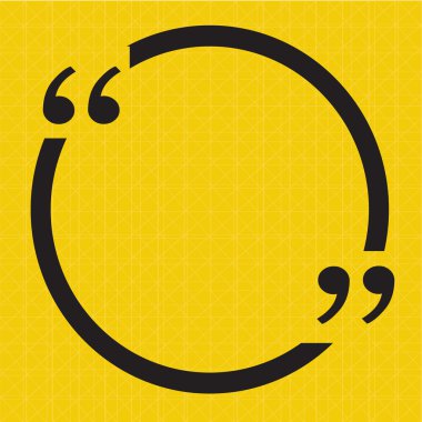 Tırnak işareti konuşma balonu işareti simgesi illüstrasyon tasarımı