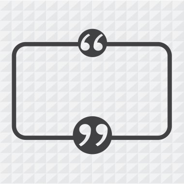 Tırnak işareti konuşma balonu işareti simgesi illüstrasyon tasarımı