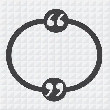 Tırnak işareti konuşma balonu işareti simgesi illüstrasyon tasarımı