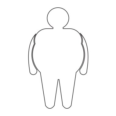 Şişman insanlar simge tasarlamak Dizayn