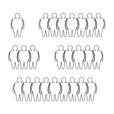 Şişman insanlar simge tasarlamak Dizayn