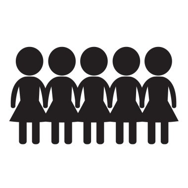 erkek ve kız simge illüstrasyon tasarım