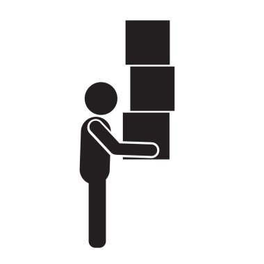 Man Taşıma Kutusu Resim Tasarımı Simgesi Tasarımı