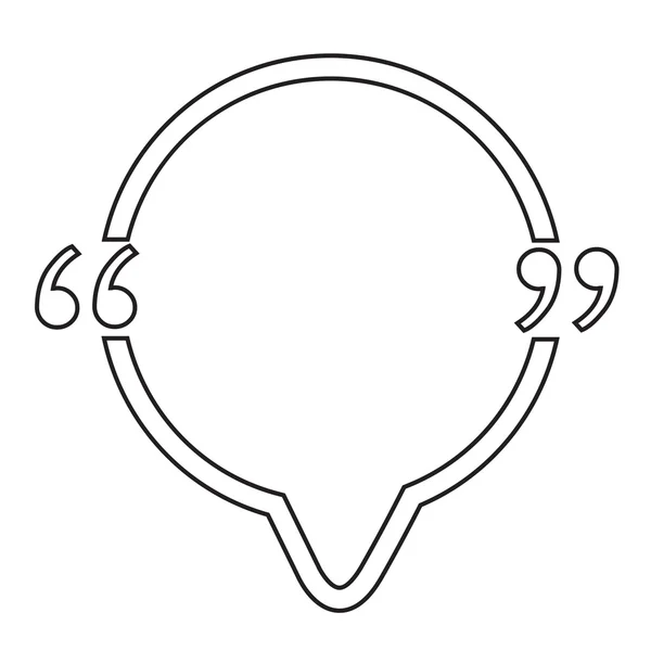 Цитата Mark Speech Bubble sign icon Illustration design — стоковый вектор