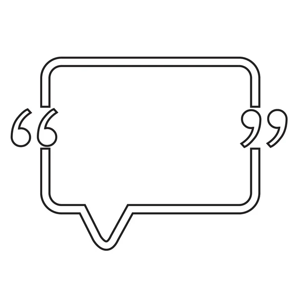 Цитата Mark Speech Bubble sign icon Illustration design — стоковый вектор