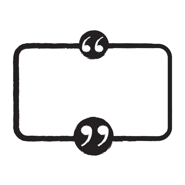 Цитата Mark Speech Bubble sign icon Illustration design — стоковый вектор