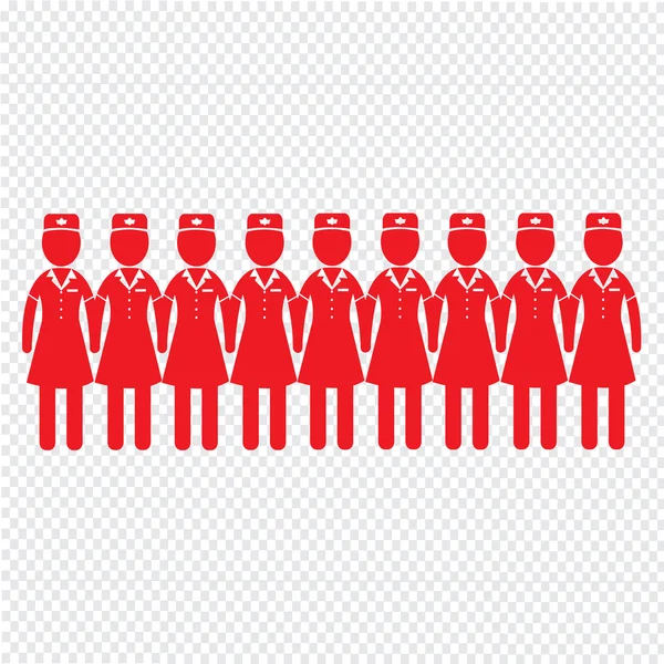 Air Hostess Stewardess ícone Ilustração design — Vetor de Stock