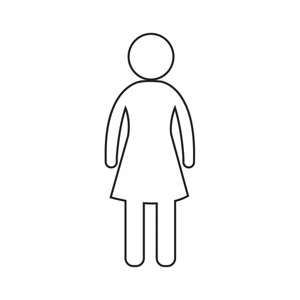 Icono femenino Diseño de ilustración — Vector de stock