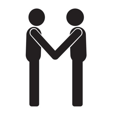 İş Mans el sıkışma simge tasarlamak Dizayn