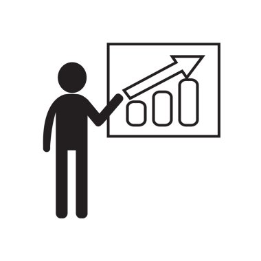 Sunu grafik simgesi illüstrasyon tasarım ayakta adam