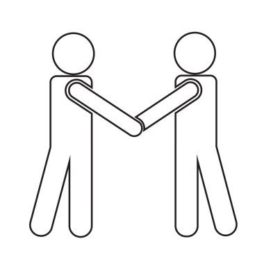 İş Mans el sıkışma simge tasarlamak Dizayn