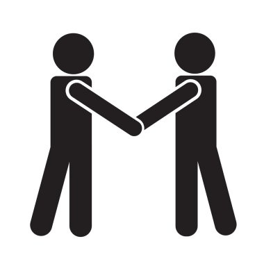 İş Mans el sıkışma simge tasarlamak Dizayn