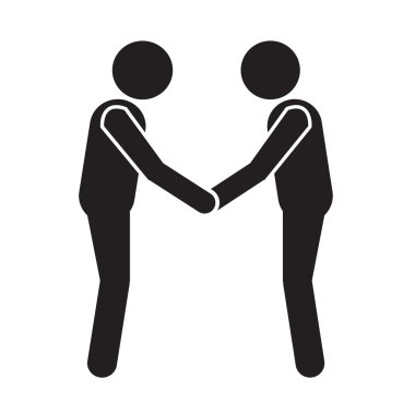 İş Mans el sıkışma simge tasarlamak Dizayn