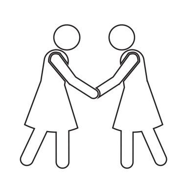 İş Mans el sıkışma simge tasarlamak Dizayn