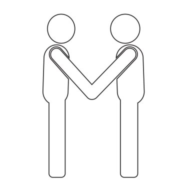 İş Mans el sıkışma simge tasarlamak Dizayn