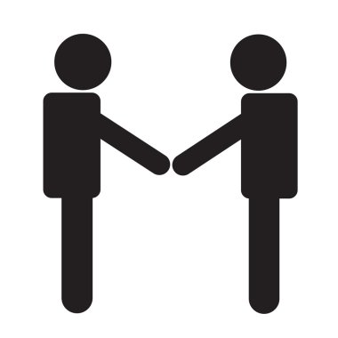 İş Mans el sıkışma simge tasarlamak Dizayn