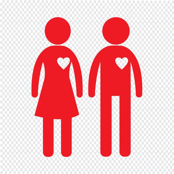 Man and woman people icon Illustration design — Stock Vector