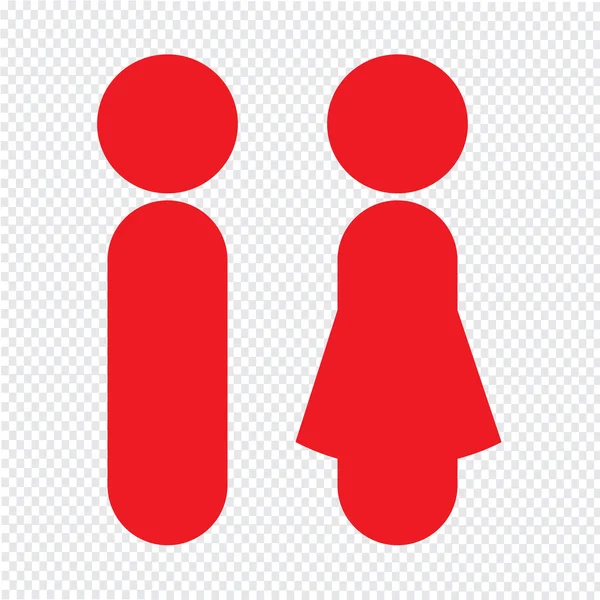 Homme et femme personnes icône Illustration design — Image vectorielle