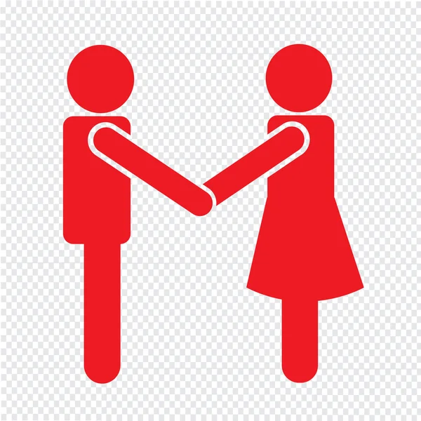 Бізнесмен Handshake Icon Дизайн ілюстрації — стоковий вектор