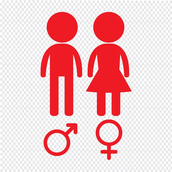 Homme et femme personnes icône Illustration design — Image vectorielle