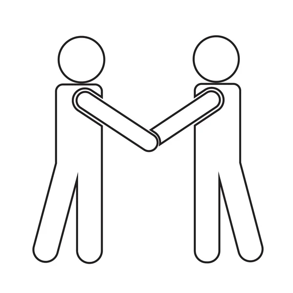 Business Mans Handshake Icon Illustration design — Stock Vector