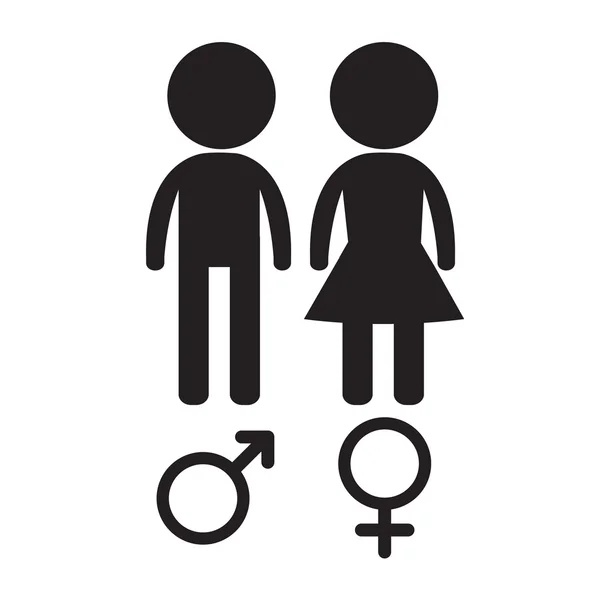 男人和女人人图标插画设计 — 图库矢量图片