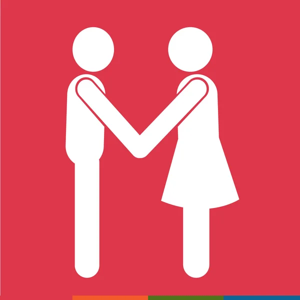 Business Mans Handshake Icon Ilustração design — Vetor de Stock