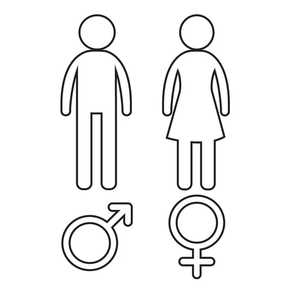 Hombre y mujer icono de la gente Diseño de ilustración — Vector de stock