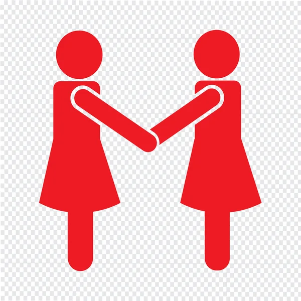 Obchodní Mans Handshake ikona ilustrace design — Stockový vektor