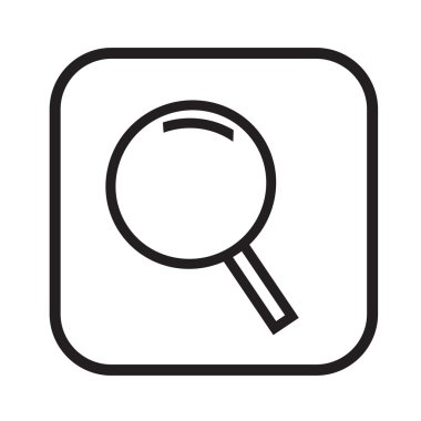 İnce çizgi büyüteç simgesini illüstrasyon tasarımı