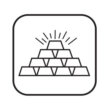 İnce çizgili altın simgesi illüstrasyon Tema