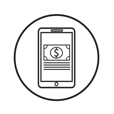 İnce çizgi mobil ödeme simge tasarlamak Dizayn