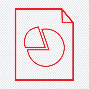 İnce bir çizgi grafik belge simgesini illüstrasyon tasarımı