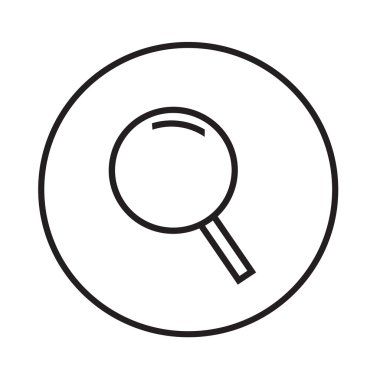 İnce çizgi büyüteç simgesini illüstrasyon tasarımı