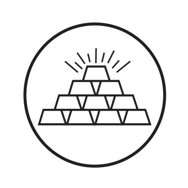 İnce çizgili altın simgesi illüstrasyon Tema