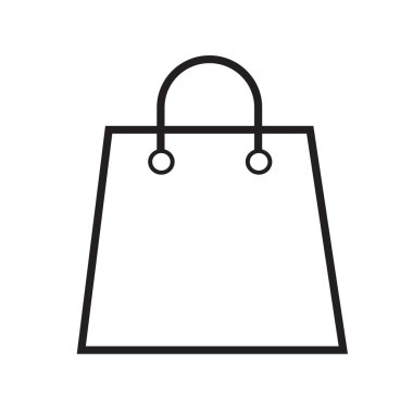 İnce çizgi alışveriş çantası simge tasarlamak Dizayn