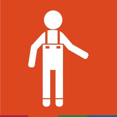 Temiz adam ve Temizleme Aracı ekipman illüstrasyon tasarımı