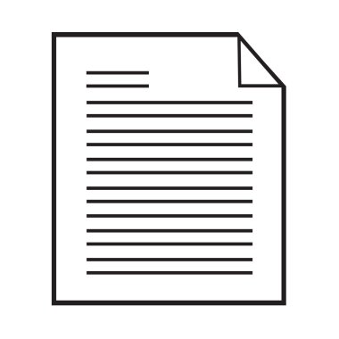 İnce çizgi belge simgesi illüstrasyon tasarımı