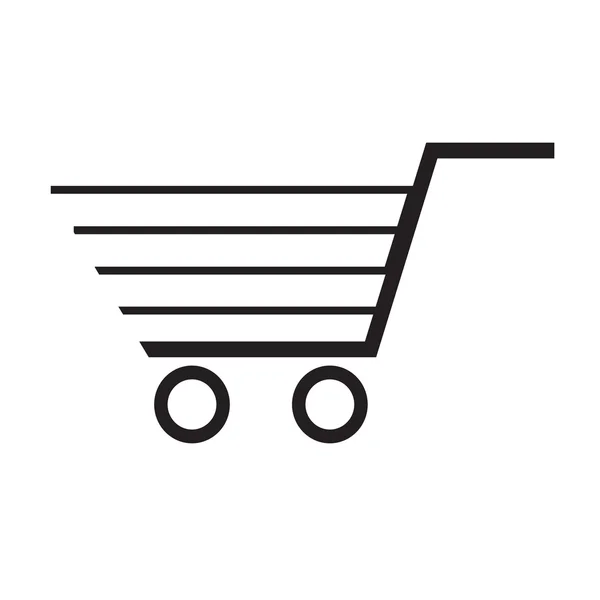 Dunne lijn Shopping Cart pictogram afbeelding ontwerp — Stockvector