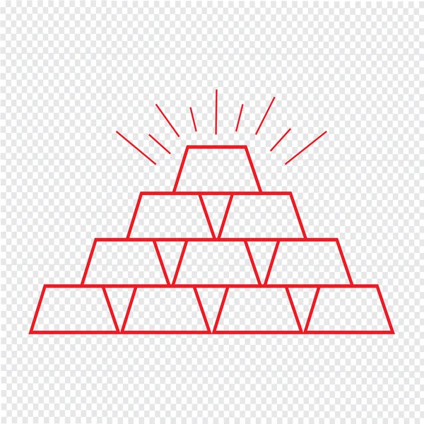 İnce çizgili altın simgesi illüstrasyon Tema