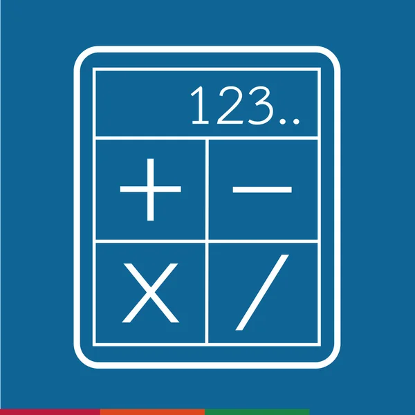 Cienka linia kalkulatora ikona ilustracja projektu — Wektor stockowy