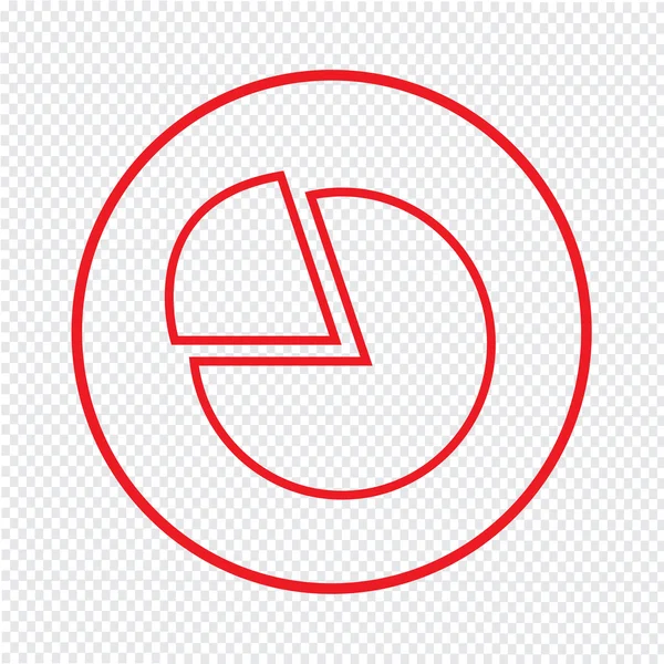 Dunne lijn grafiek pictogram afbeelding ontwerp — Stockvector