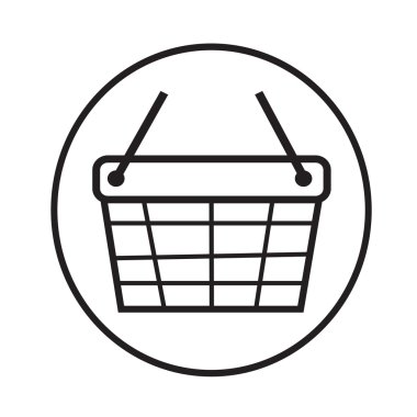 İnce çizgi alışveriş sepeti simge tasarlamak Dizayn