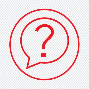 İnce çizgi soru işareti simge tasarlamak Dizayn